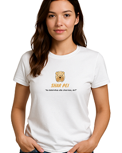 Camiseta casual cachorro Shar Pei