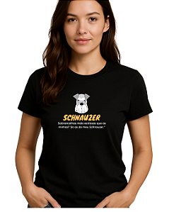 Camiseta casual cachorro Schnauzer
