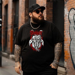 Camiseta Plus Size Masculina Banda Rock Slipknot