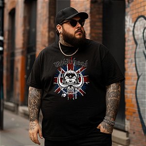 Camiseta Plus Size Masculina Banda Rock Motorhead