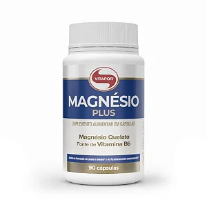 MAGNÉSIO PLUS: Suplemento com Vitamina B6 90 Cápsulas