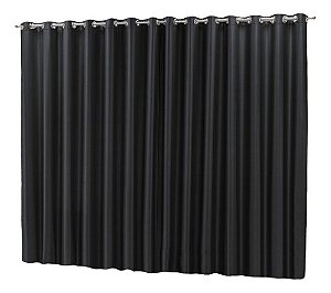Cortina Blackout 2,80m Largura x 1,80m Altura - Preto (521) | Tecido 100% Poliéster