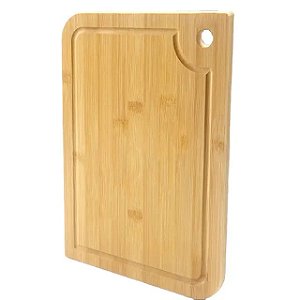 Tábua de Corte em Bambu Natural com Pegador – Design Moderno e Antibacteriano