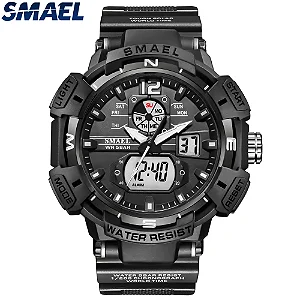 Relógio Smael Eletrônico à Prova de Choque Multifuncional à Prova D'água