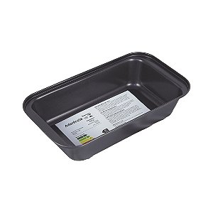 Forma Para Pão E Bolo Pequena Alumínio Fortaleza Preto