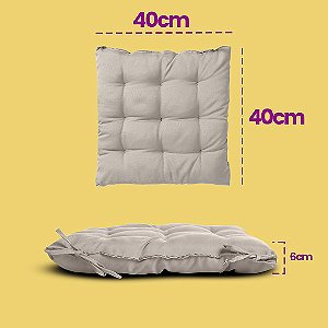 Assento Para Cadeira 40X40 cm Tecido Oxford Liso 100% Poliéster