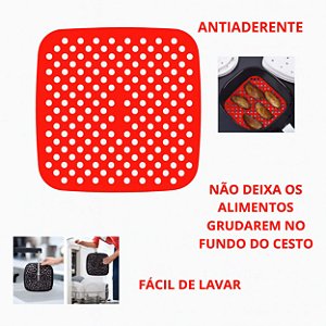 Tapete Forro Protetor Silicone Para Airfryer Antiaderente