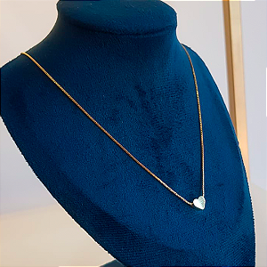 COLAR CORAÇÃO BANHADO OURO 18K