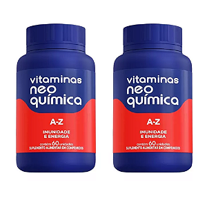 2 Potes de Vitamina Neo Química A-Z com 60 cápsula cada