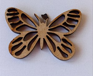 APLIQUE BORBOLETA EM MDF 3MM. CORTE A LASER - PACOTE COM 4 UNIDADES