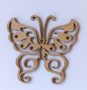 APLIQUE BORBOLETA EM MDF 3MM. CORTE A LASER