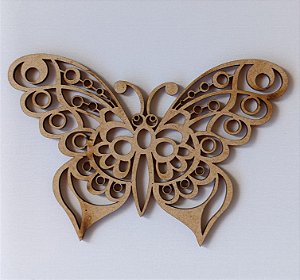 APLIQUE BORBOLETA EM MDF 3MM. CORTE A LASER