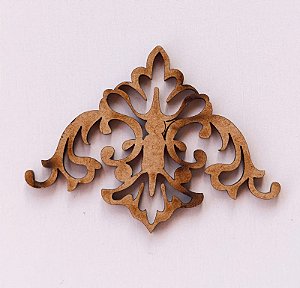 APLIQUE CANTONEIRA Nº 6 EM MDF 3MM. CORTE A LASER.