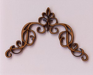 APLIQUE CANTONEIRA Nº 9 EM MDF 3MM. CORTE A LASER.