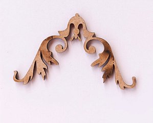 APLIQUE CANTONEIRA Nº 12 EM MDF 3MM. CORTE A LASER.