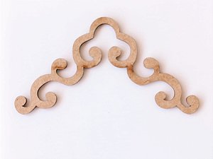 APLIQUE CANTONEIRA Nº 15 EM MDF 3MM. CORTE A LASER.