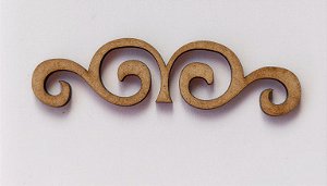 APLIQUE ARABESCO Nº 2 EM MDF 3MM. CORTE A LASER.