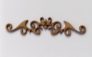 APLIQUE ARABESCO Nº 5 EM MDF 3MM. CORTE A LASER.