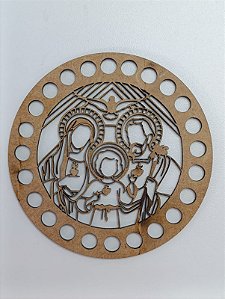 BASE PARA CROCHÊ Nº 3 EM MDF 2,5MM REDONDA - Pacote C/02 Unidades