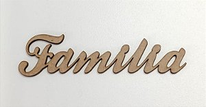 NOME EM MDF 2,5MM "FAMILIA". CORTE A LASER.