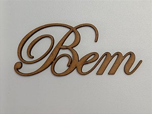 NOME EM MDF 2,5MM "BEM". CORTE A LASER.