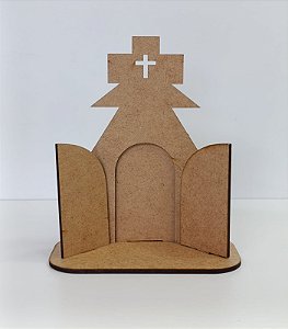 ORATÓRIO TOTEM CAPELINA EM MDF CRU 3MM Nº2. CORTE A LASER.