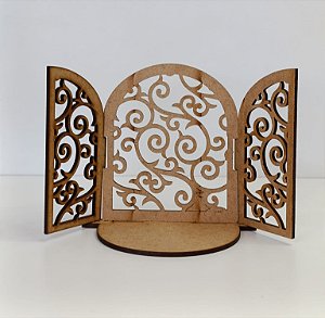 ORATÓRIO TOTEM CAPELINA EM MDF CRU 3MM Nº3. CORTE A LASER.