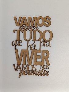 FRASES  EM MDF CRU 3MM. CORTE A LASER.