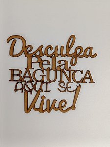 FRASES  EM MDF CRU 3MM. CORTE A LASER.