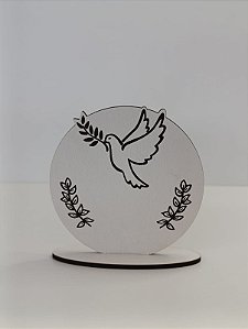 TOTEM Nº1 EM MDF BRANCO 3MM. CORTE E GRAVAÇÃO A LASER.