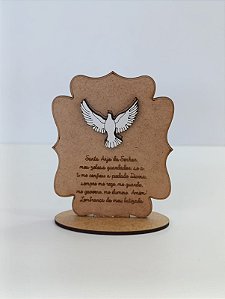TOTEM Nº3 EM MDF CRU 3MM COM APLICAÇÃO DE MDF BRANCO. CORTE E GRAVAÇÃO A LASER.
