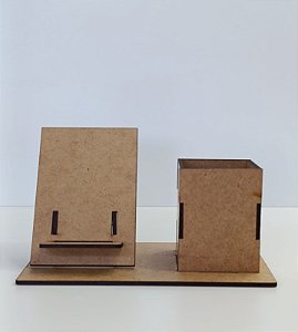 PORTA CANETA Nº1  EM MDF CRU 3MM. CORTE A LASER.