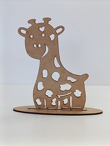 TOTEM INFANTIL GIRAFA EM MDF CRU 3MM. CORTE A LASER.
