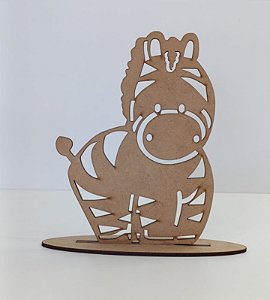 TOTEM INFANTIL ZEBRA EM MDF CRU 3MM. CORTE A LASER.