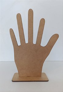 TOTEM MÃO EM MDF CRU 3MM. CORTE A LASER.