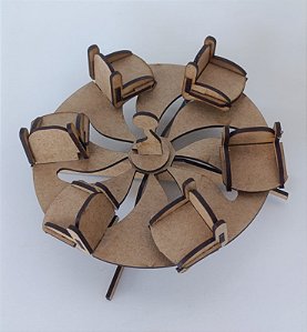 GIRA GIRA EM MDF CRU 3MM. CORTE A LASER.