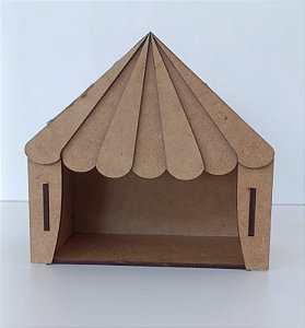 TENDA CIRCO EM MDF CRU 3MM. CORTE A LASER.