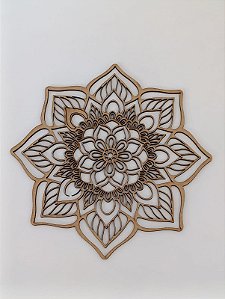 MANDALA Nº 4 EM MDF CRU 3MM. CORTE A LASER.