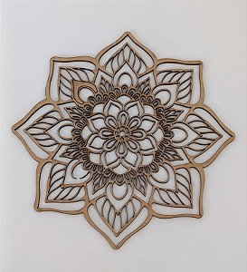 MANDALA Nº 5 EM MDF CRU 3MM. CORTE A LASER.