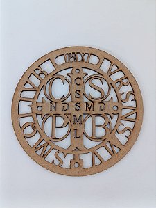 MANDALA "MEDALHA DE SÃO BENTO" EM MDF CRU 3MM. CORTE A LASER.