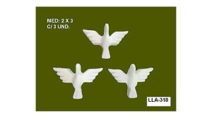 APLIQUE EM RESINA MINI DIVINOS - LLA-318 - C/3 UNID.