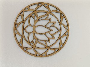 MANDALA Nº 9 EM MDF CRU 3MM. CORTE A LASER.