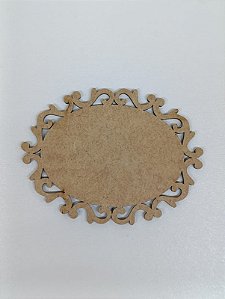 MANDALA Nº 13 OVAL EM MDF CRU 3MM. CORTE A LASER.