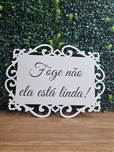 PLACA DE CASAMENTO EM MDF 3MM BRANCA. COM GRAVAÇÃO A LASER