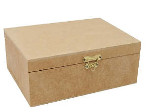 CAIXA MDF CRU COM FECHO 20X30X10