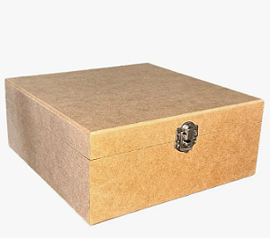 CAIXA MDF CRU COM FECHO 25X25X10