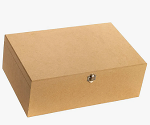 CAIXA MDF CRU COM FECHO 25X40X15
