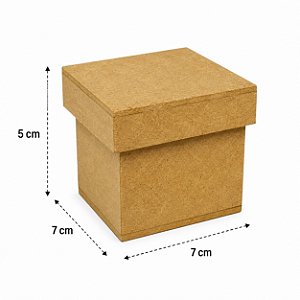 Caixa MDF Cru com Tampa - Organize com Estilo - 7x7x5