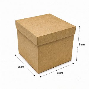 Caixa MDF Cru com Tampa - Organize com Estilo - 8X8X8