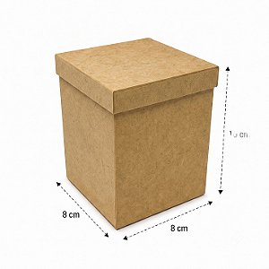 Caixa MDF Cru com Tampa - Organize com Estilo -8X8X10